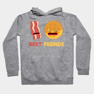 Bacon and Waffles Best Friends Matching Couple Hoodie